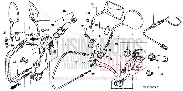 SWITCH/CABLE for Shadow Aero PEARL IVORY CREAM (Y137G) from 1999